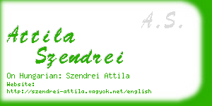 attila szendrei business card
